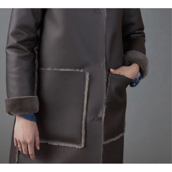 Anthropologie Kerry Reversible Faux Fur Coat NWT - L and XL - Picture 7 of 15